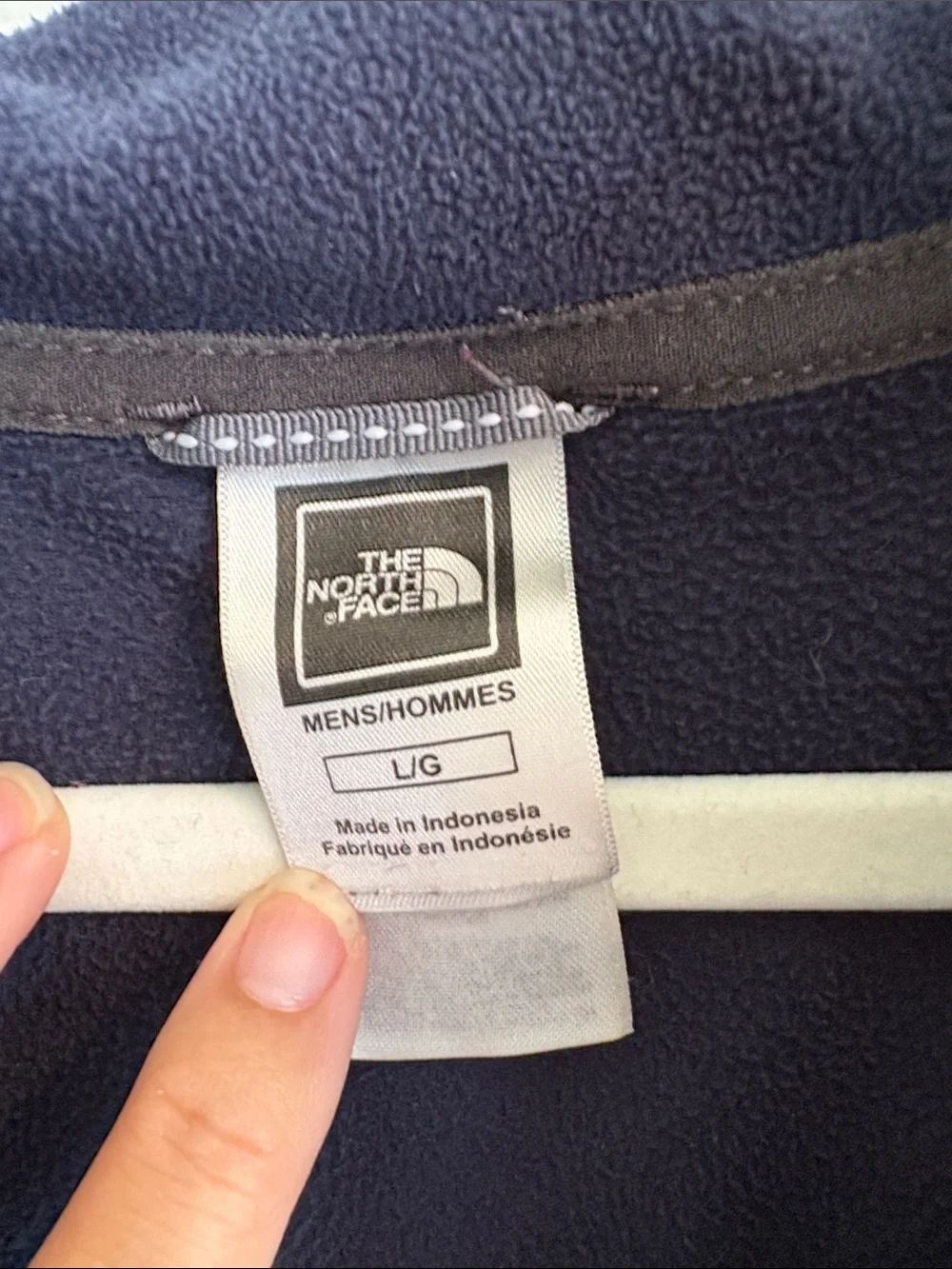 The North Face Men’s Navy and Gray Half-Zip Fleece Pullover